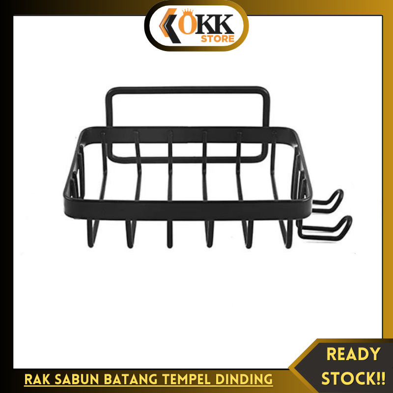 OKK Rak Sabun Kamar Mandi Tempel Dinding Anti Karat / Rak Odol Besi Kamar Mandi