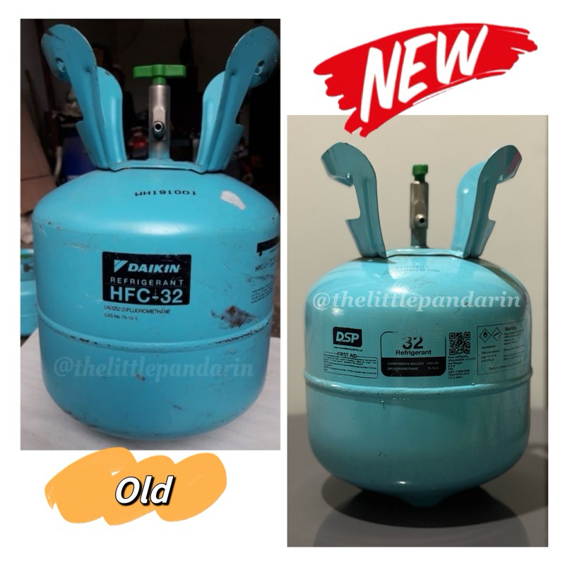 Tabung Kosong Freon AC Daikin R32 3KG | Tabung Bekas Daikin Refrigerant R32