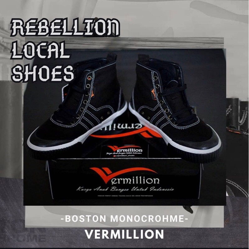 Sepatu Lokal Vermillion Boston HC ORI Edisi Cuci gudang murah