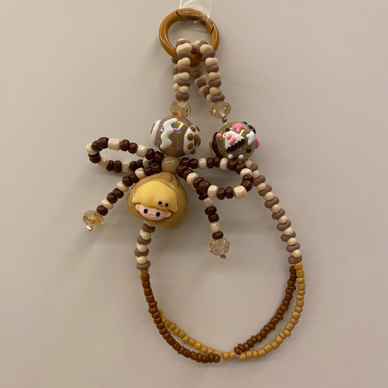 POP MART POP BEAN DIMOO DIMSUM SIOMAY XIAOLONGBAO XIAO LONG BAO BROWN CHOCO PHONE STRAP | POPMART PO