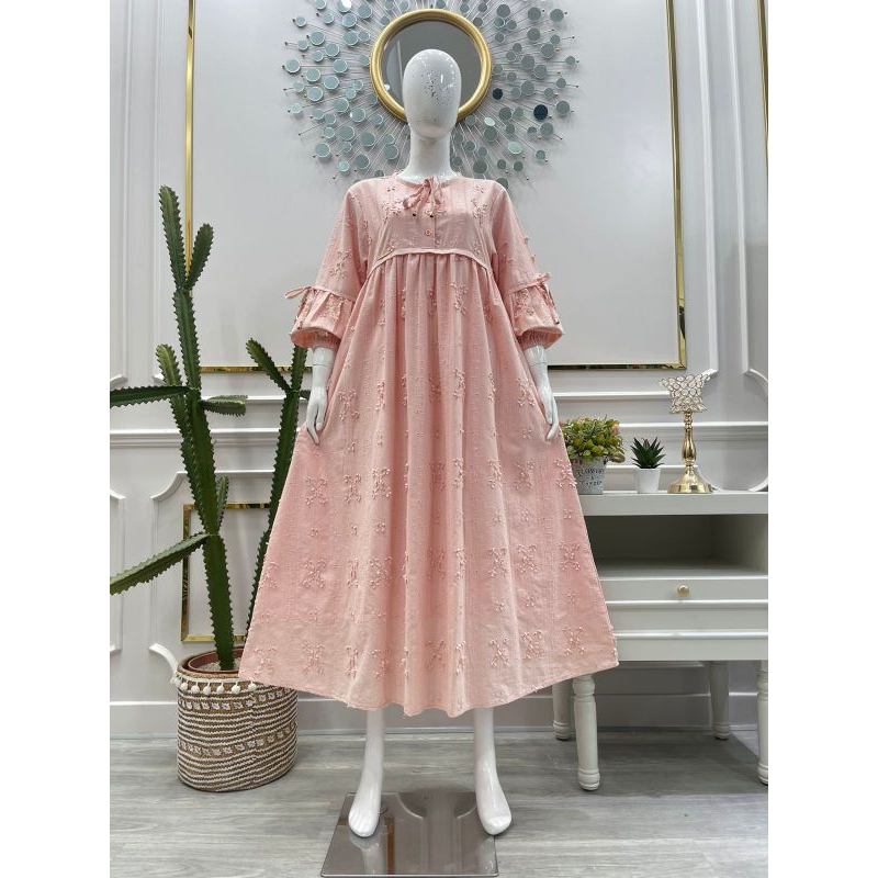 TERBARU / MIDI DRESS SALVINA YS / MIDI DRESS BORDIR FURING SALVIN YS