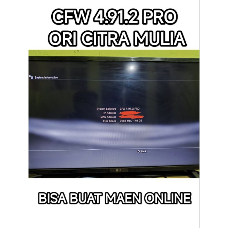 CFW 4.91.2 PRO ORI CITRA MULIA (JANGAN SAMAKAN SAMA YANG PALSU)