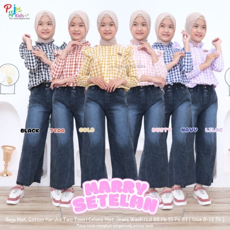 PGJ KIDS 2 - Miskha Marry Set Kids / One Set Anak Perempuan Terbaru Usia 8-13 Tahun