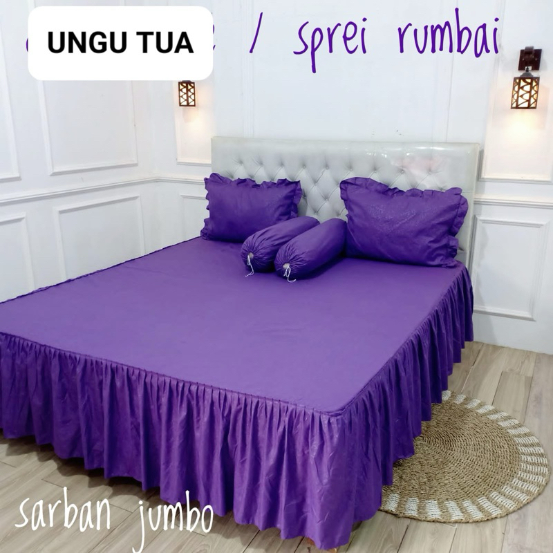 BISA COD SEPRAI JUNTAI POLOS EMBOSS WARN UNGU TUA RUMBAI PREMIUM RUMBAI 180X200 RUMBAI 160 x 200 SPR
