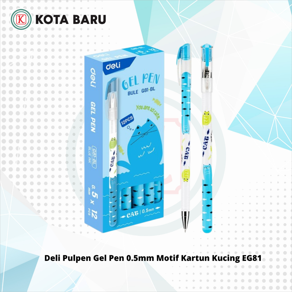 

Deli Pulpen Gel Pen 0.5mm Motif Kartun Kucing EG81
