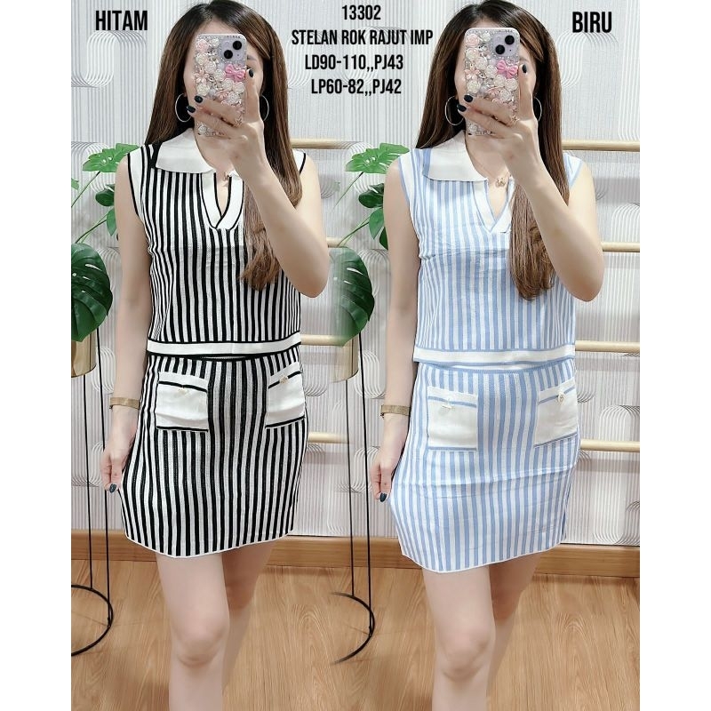 Setelan/stelan wanita rok rajut import 13302 VS