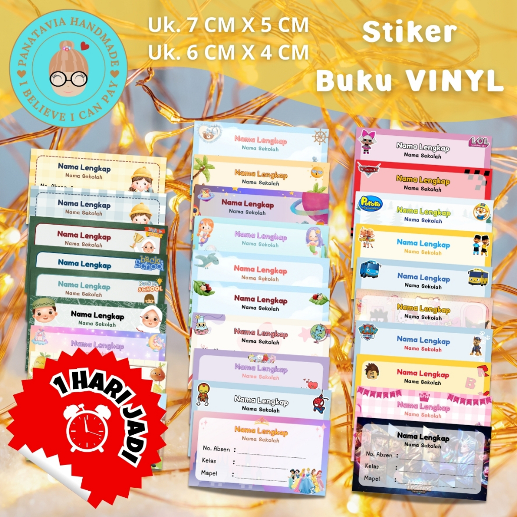 

Sticker Vinyl PREMIUM Nama Buku | Sticker Pelajaran / Mapel | Label Buku Pembelajaran Sekolah | Label buku