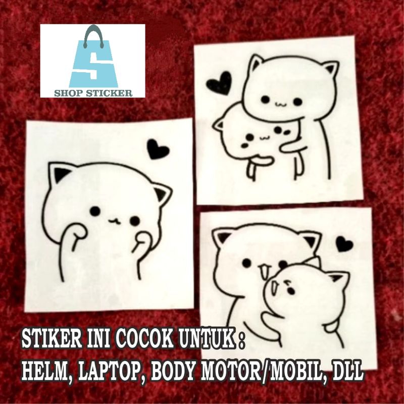 

STICKER CUTTING WA KUCING STIKER LAPTOP, STIKER MOTOR