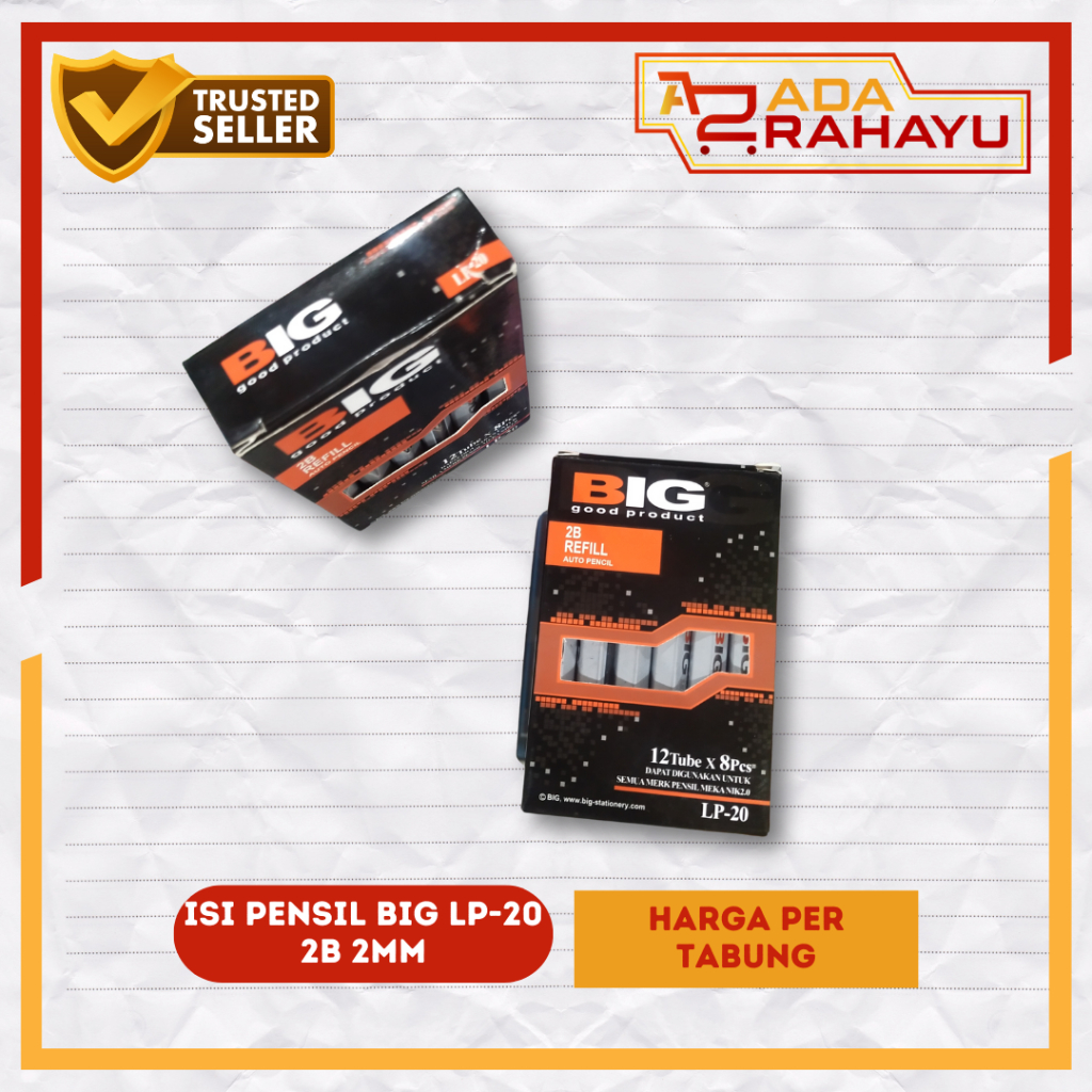 

ISI PENSIL BIG LP-20 2B 2MM - TABUNG (8PCS)