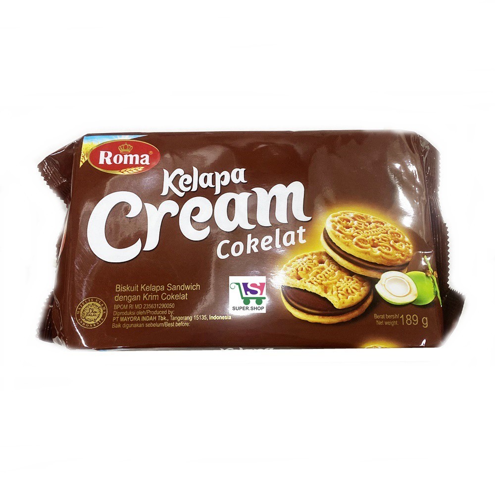 

ROMA KELAPA CREAM CHOCO 180GR /PCS