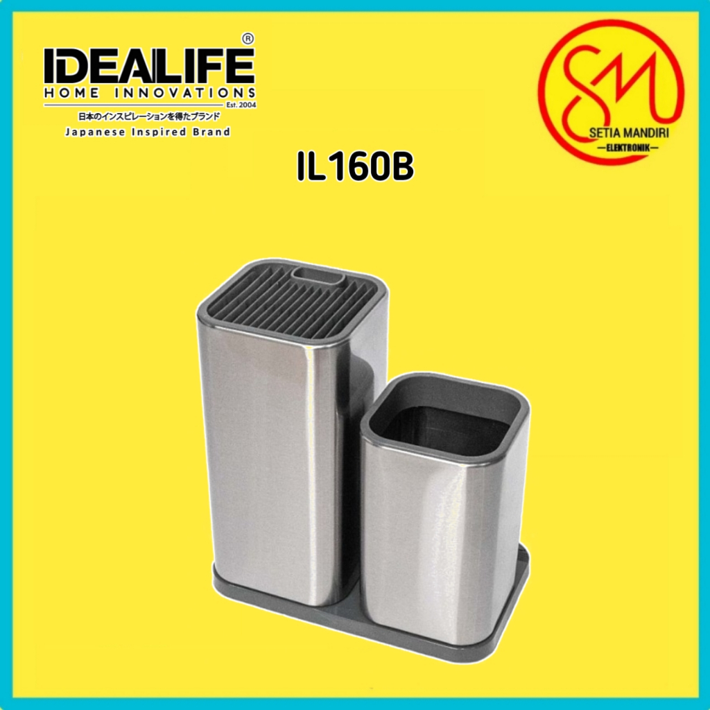 Double Knife Holder - Tempat Penyimpanan Pisau Dapur Idealife IL-160B / IL160B