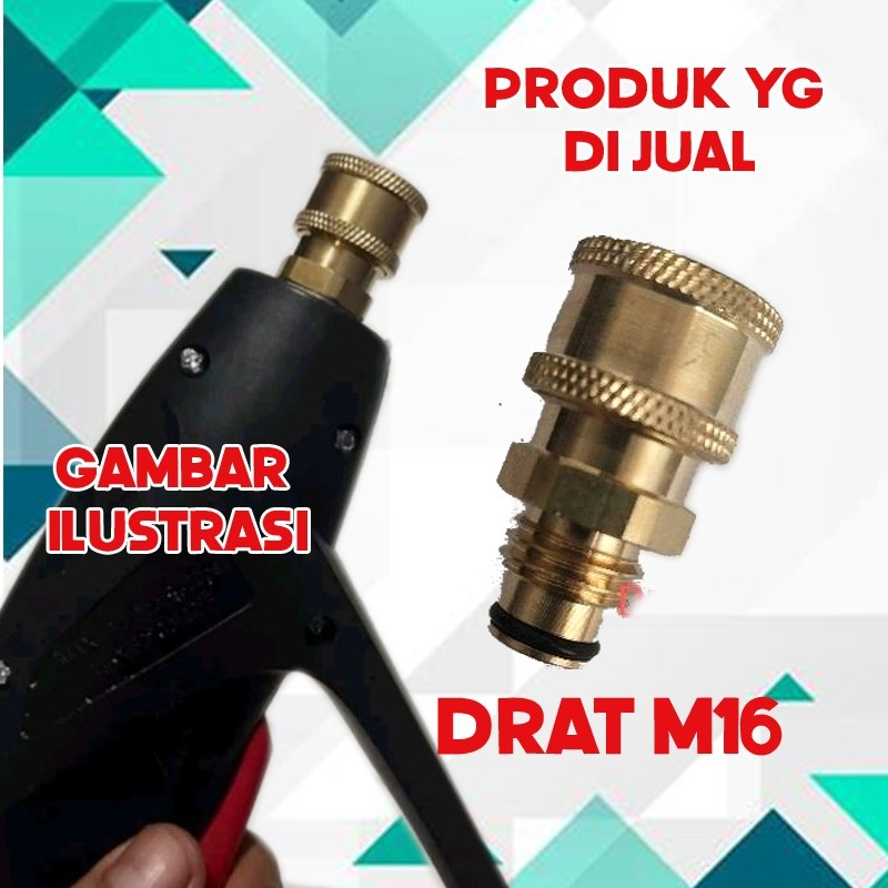 Quick release 1/4" drat M16-buat ujung gun
