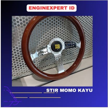 Steering Wheel Momo / Stir Momo Kayu Palang Silver
