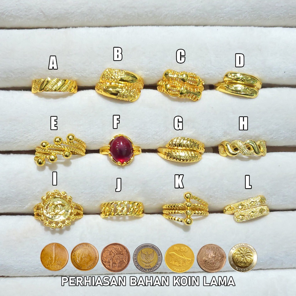 Acc Cincin Dubai Xuping Gold 24k Titanium Fashion Model Korea Perhiasan Bahan Koin Lama