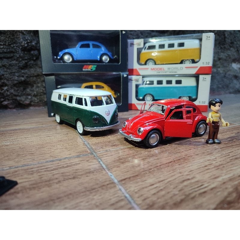 vw combi Mainan hobby mobil diecast truck pick up classic vw kodok mobil vw beetle mobil classic die