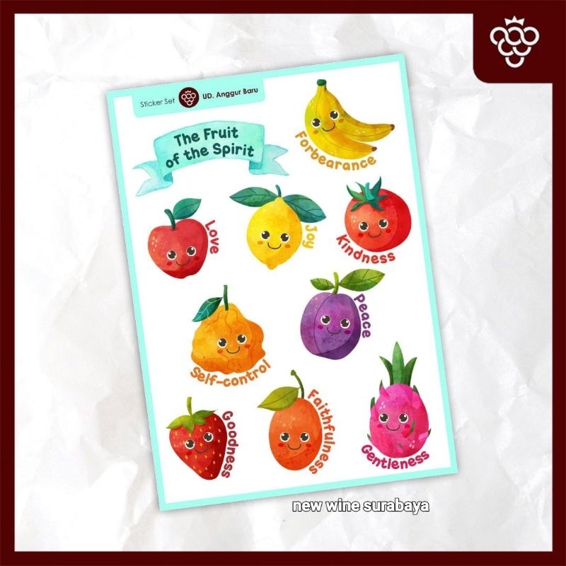 

STIKER ROHANI THE FRUIT OF THE SPIRIT ( gal 5 : 22-23)