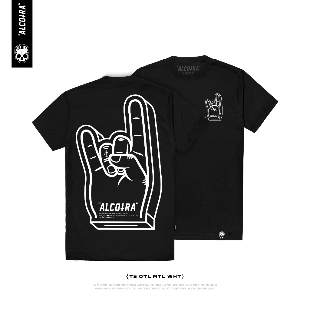 ASLI Tshirt TS OTL MTL WHT // T-SHIRT OUTLINE METAL POSE WHITE // T-SHIRT ALCOTRA
