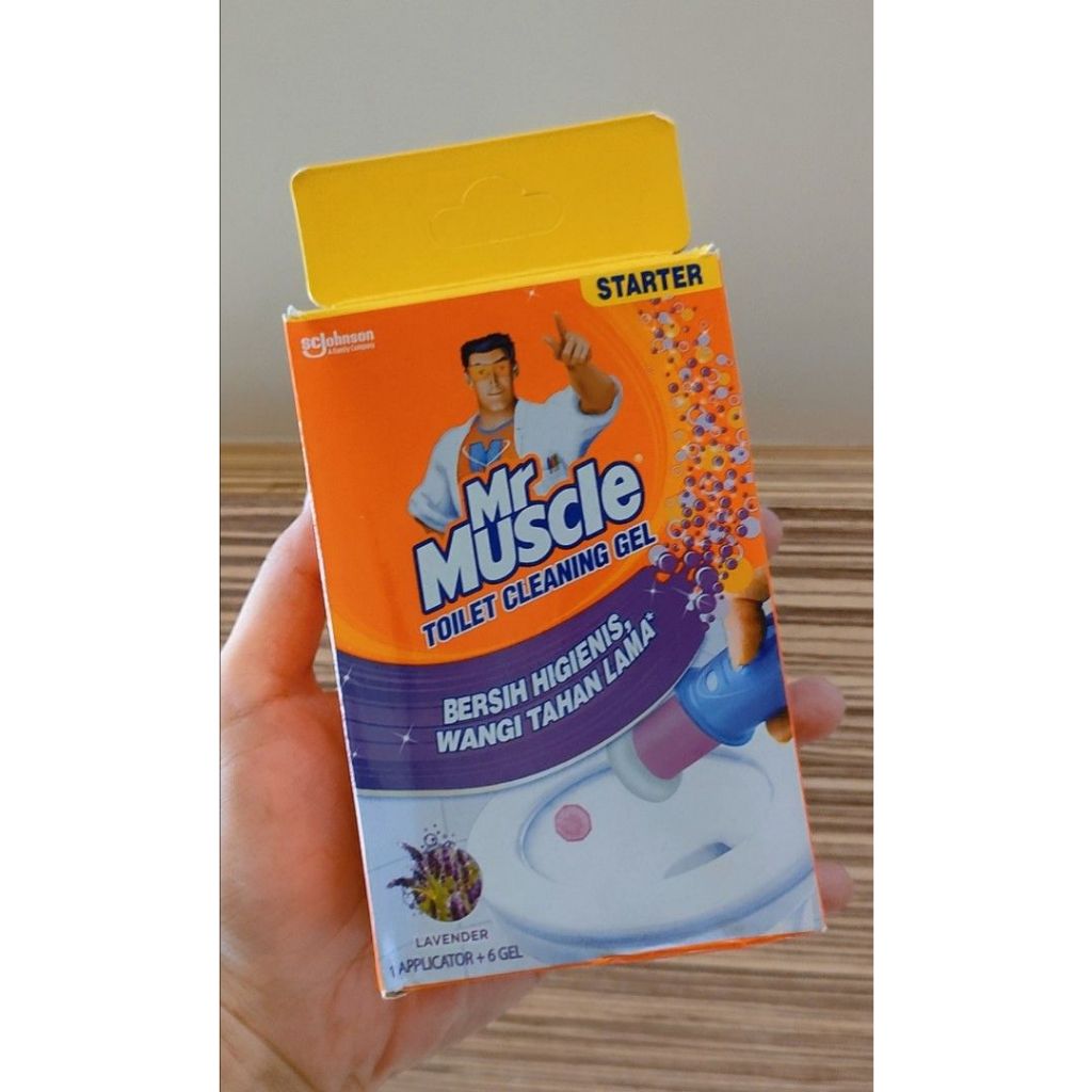 Mr muscle toilet cleaning gel starter kit + refill pengharum kloset toilet