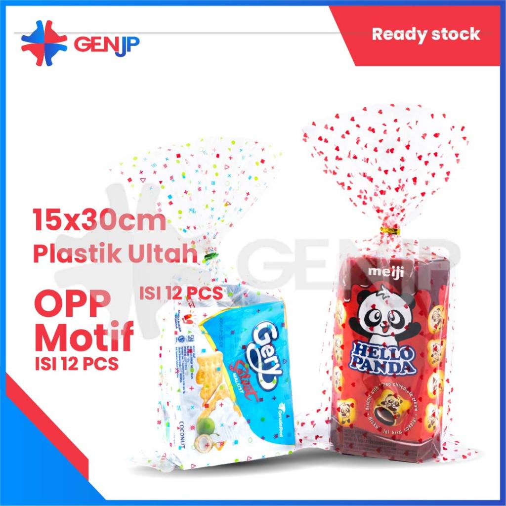 

Plastik OPP/KACA Ultah Premium Motif Memphis/Love Ukuran 15x30cm (Termasuk kawat pengikat) 12pcs/Pack