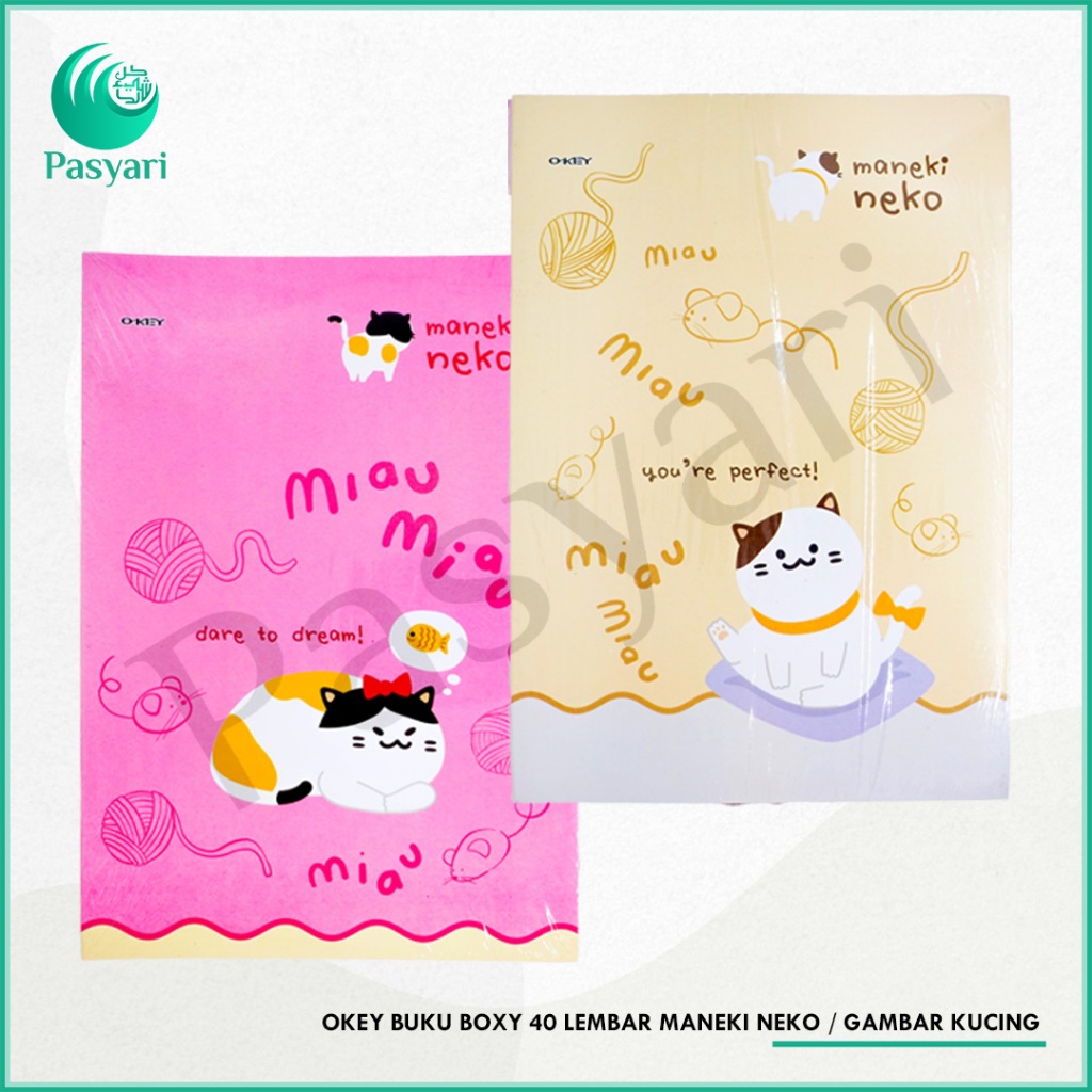 

OKEY BUKU BOXY 40 LEMBAR MANEKI NEKO / GAMBAR KUCING