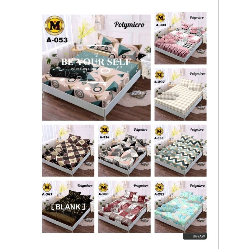 sprei motif abstrak / motif lucu ukuran 120x200 dan 180x200