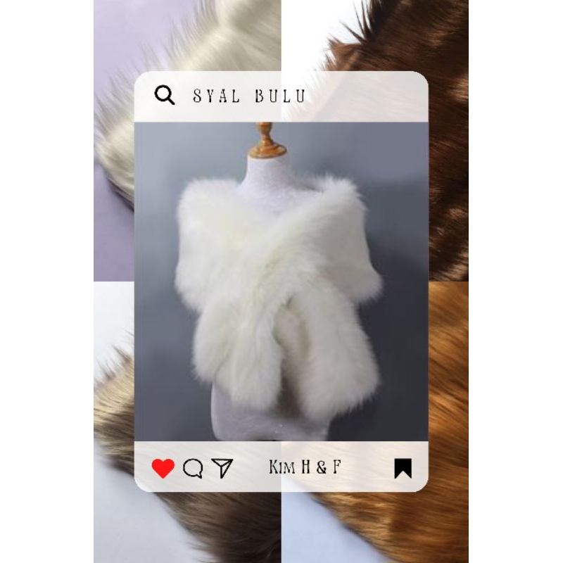SYAL BULU KOREA / SELENDANG BULU / SYAL SCRAFT BULU KOREA