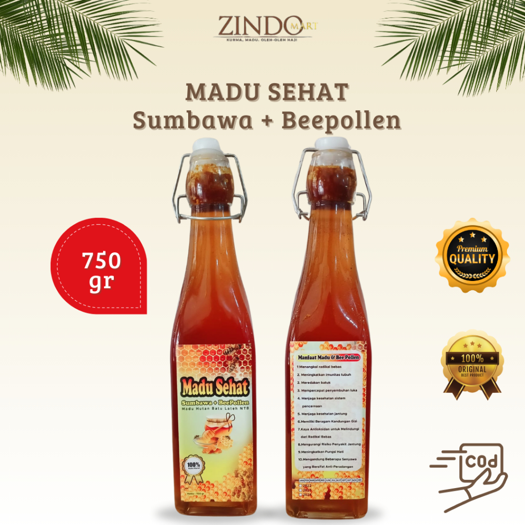 

MADU SEHAT SUMBAWA + BEEPOLLEN / MADU HUTAN BATU LATEH NTB 750GR