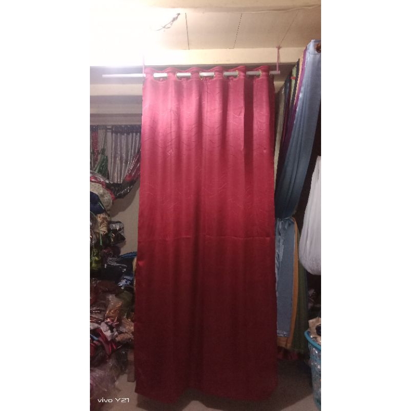 gorden polos merah marun abang mail ukuran jendela dan pintu