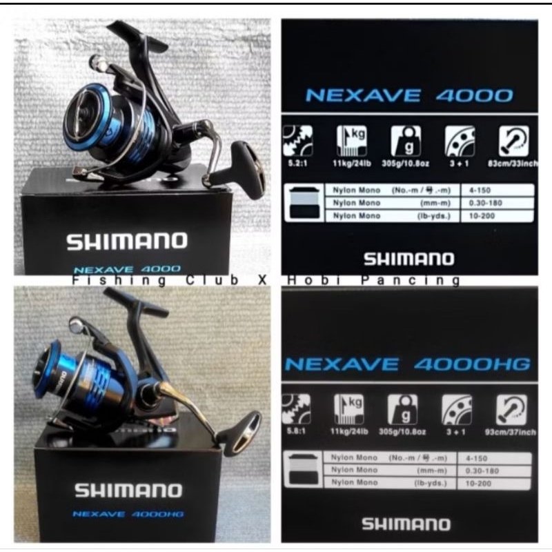 Real pancing Simano Nexave FG 1000 2500HG C3000 HG4000 HG5000 HG Nexave  2021