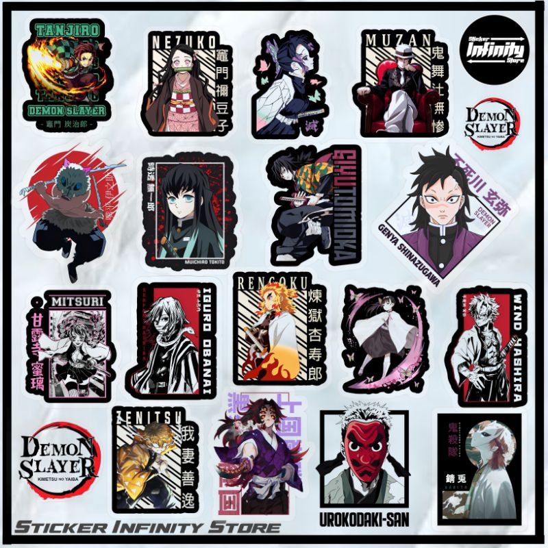 

Stiker Demon Slayer Cutting Pola Vinyl Berkualitas Tahan Air - 1 Pack Isi 18 Pcs