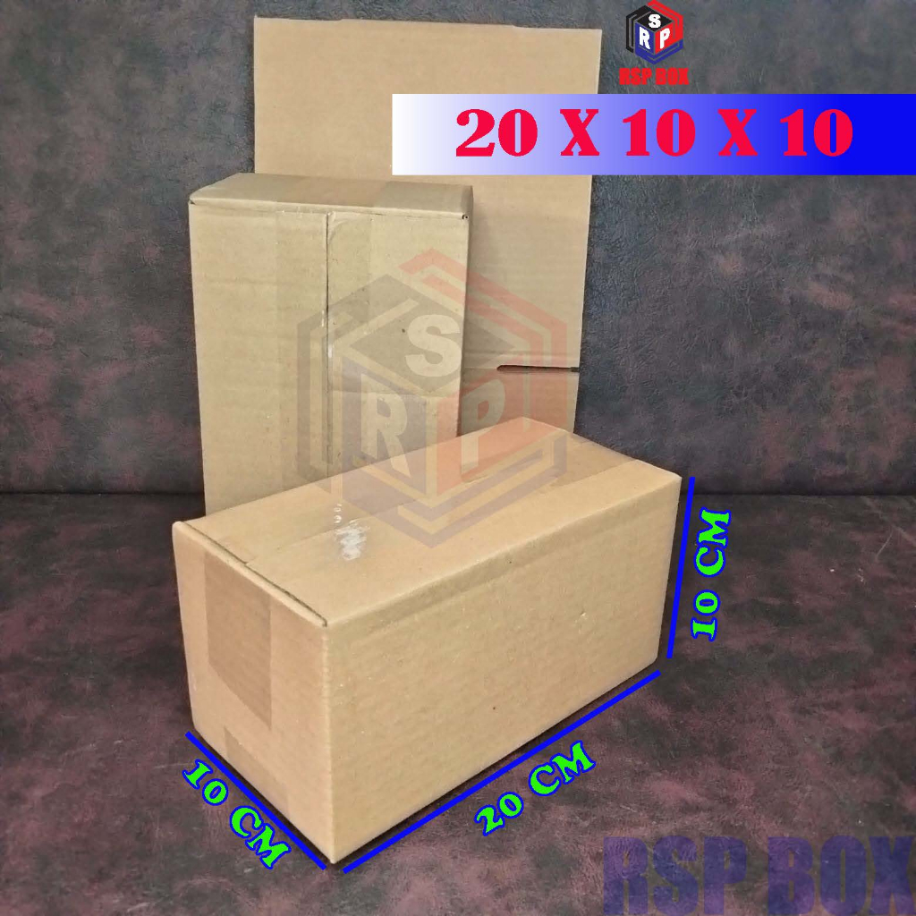 

Kardus ukuran 20x10x10 Box packing paket murah single wall