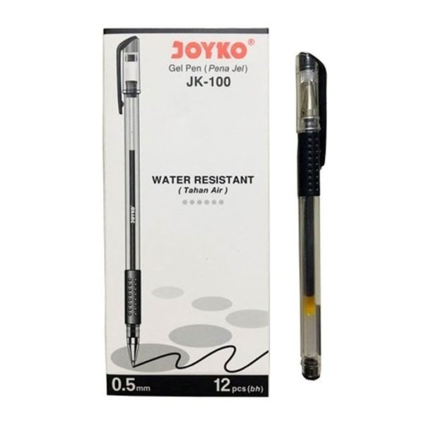 

Pulpen Gell Joyko JK100 /PENA JEL HITAM (SATUAN)