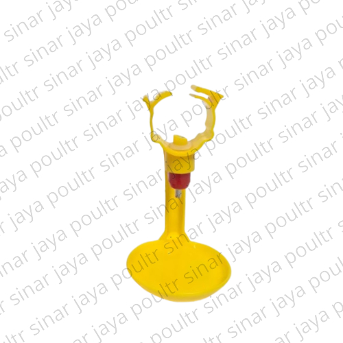 NIPPLE DRIP CUP MANGKOK BULAT YELLOW/RED / NEPEL / NIPLE MINUM AYAM