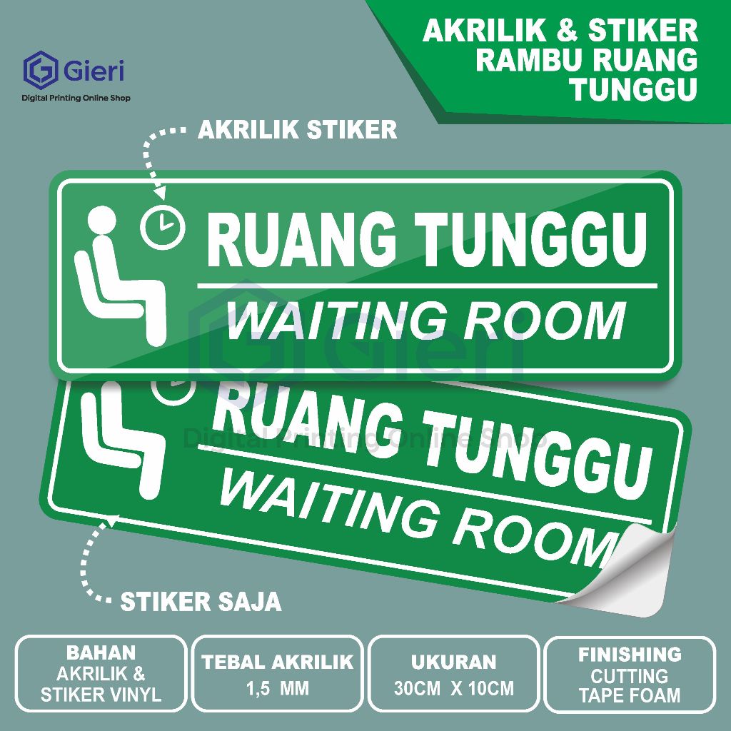 

GIERI - AKRILIK & STIKER RUANG TUNGGU