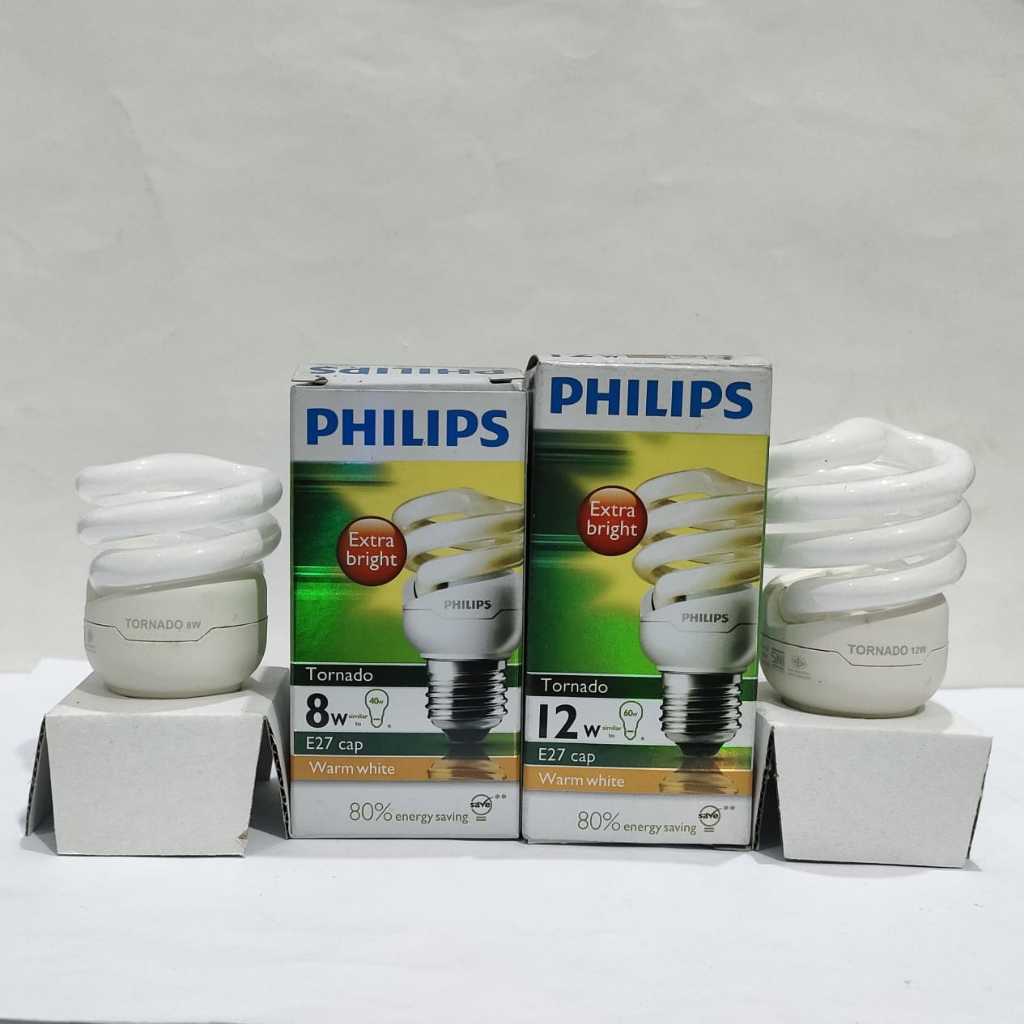 BJ - LAMPU PHILIPS TORNADO/LAMPU SPIRAL/LAMPU ULIR WARNA KUNING
