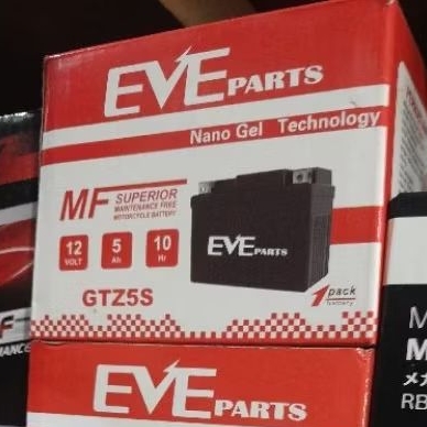 aki beat ak kering kharisma murah/Mio J Mio M3 Vixion Scoopy merek EVE  original