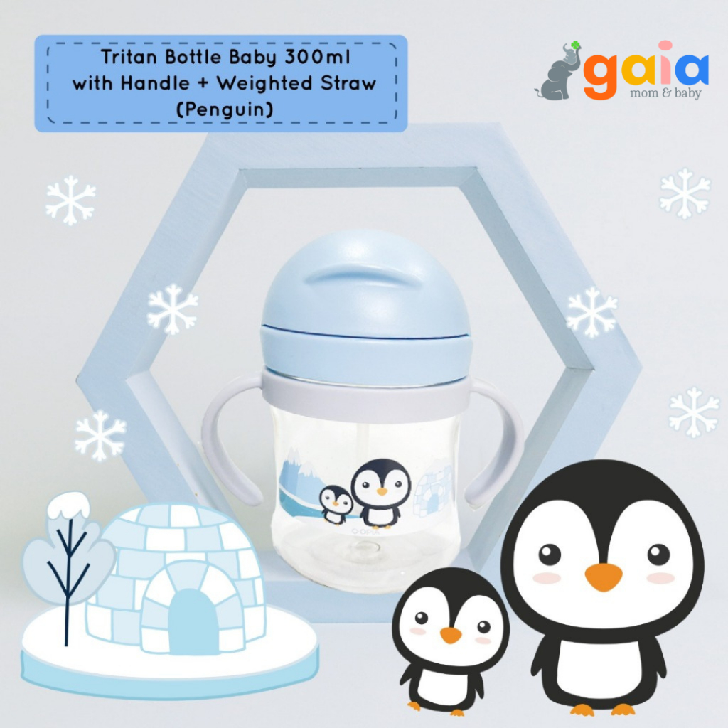 Opia Tritan Bottle Baby 300ML | Botol Minum Anak  MPASI Weighted Straw