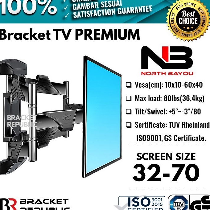 HJ6 Bracket TV SwivelSwifel North Bayou NB P5 7 6 65 55 5 43 4 32 Inch Smart UHD 4K 8K CURVED OLED T