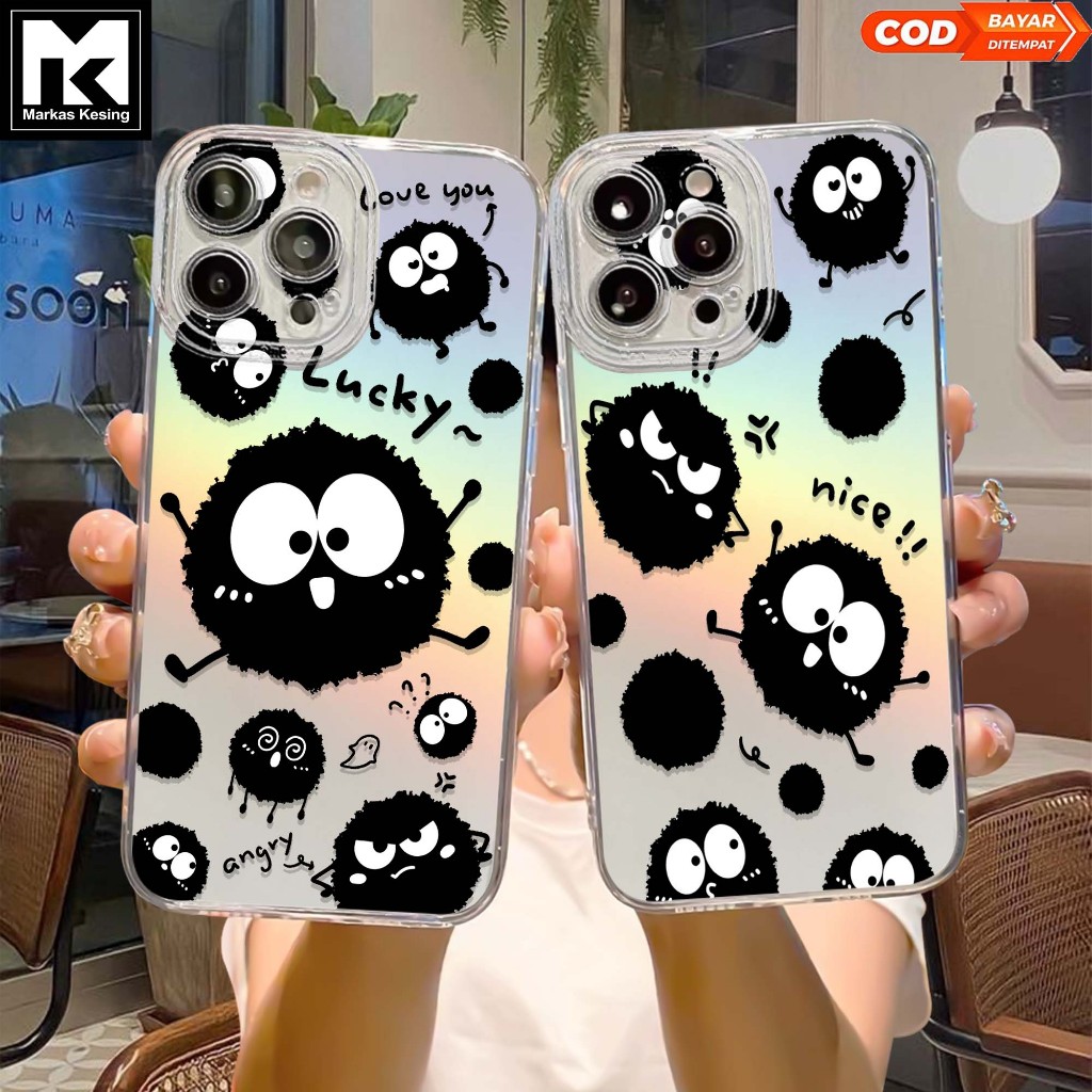 Case Hologram OPPO A5S A11K A12 A7 A15 A15S A57 A77S A58 4G Motif ( LUCKY ) Softcase Hologram Bening