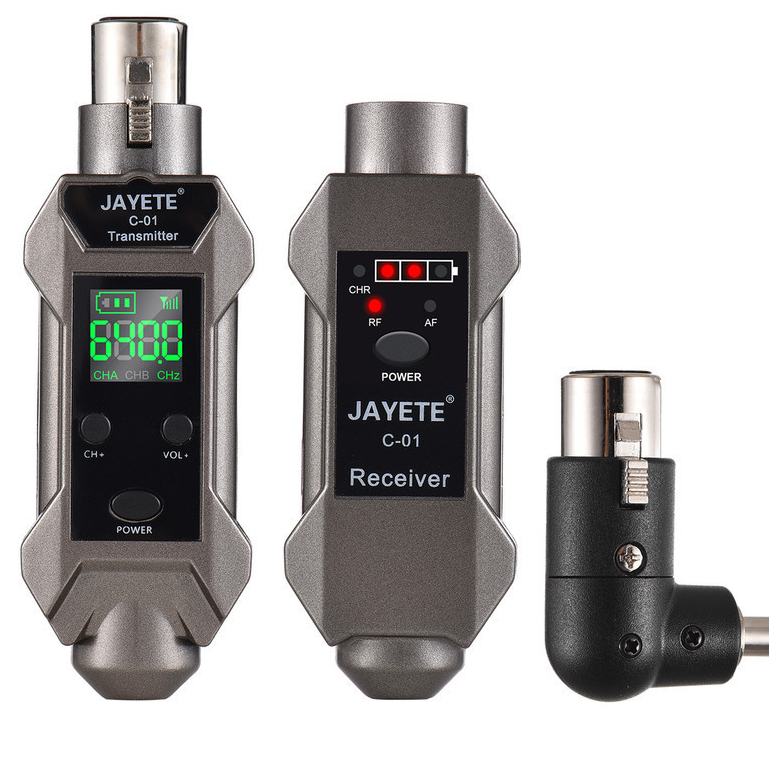JAYETE C-01 UHF Professional Wired Wireless Microphone Converter Micphone Transmitter Receiver 571~5