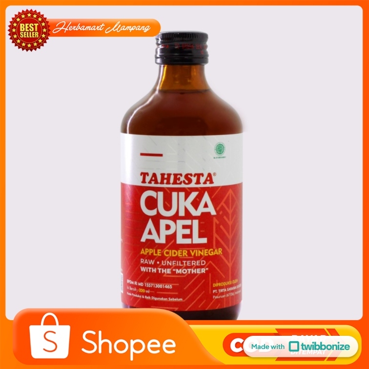 

Cuka Apel Tahesta 320 ml Original / Suplemen Mencegah Kulit Berjerawat