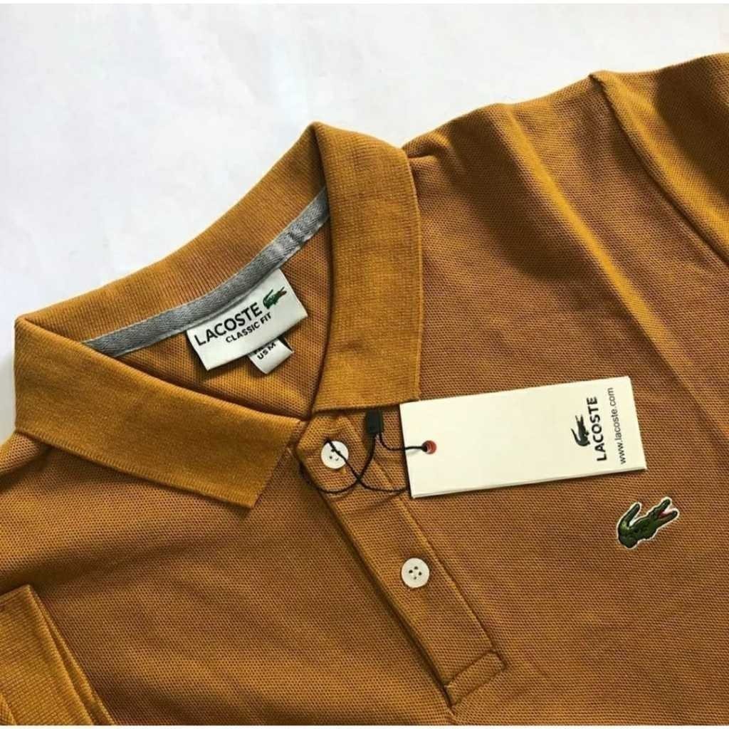 Kaos Kerah Polo 16 Shirt Pria | Baju Kaos Polo Kerah Kuning Mustard Jumbo Ukuran XXL 2XL XXXL 3XL XX
