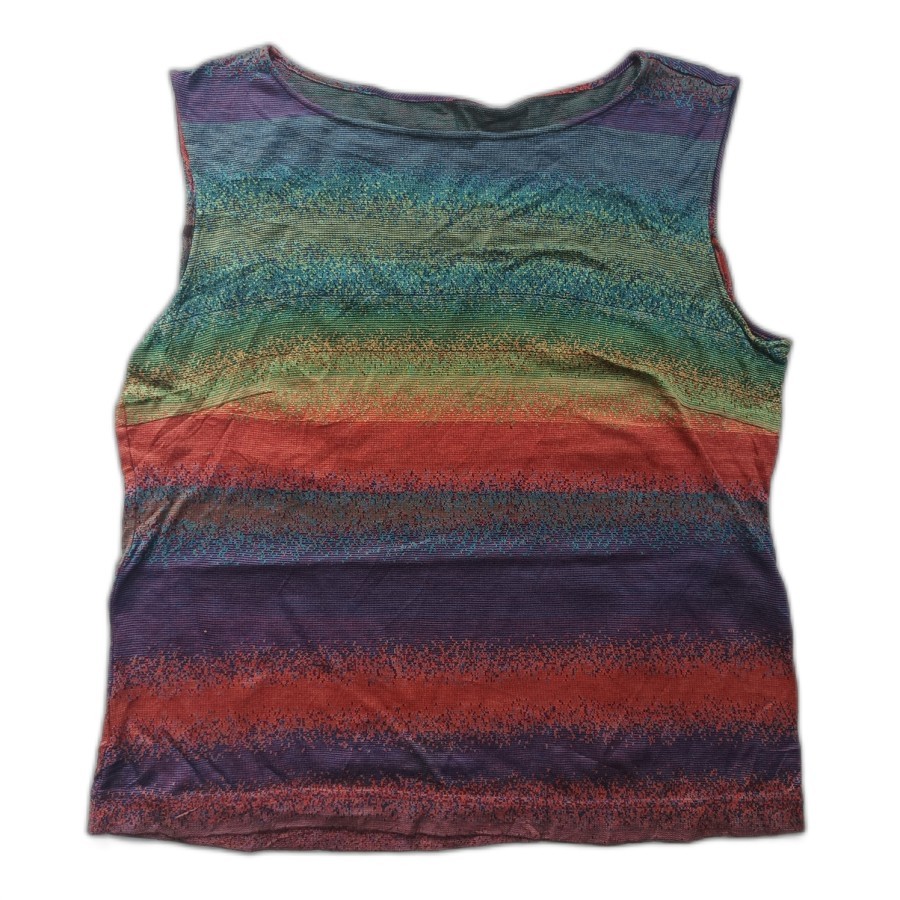 Carven Paris multicolour knit sleeveless blouse