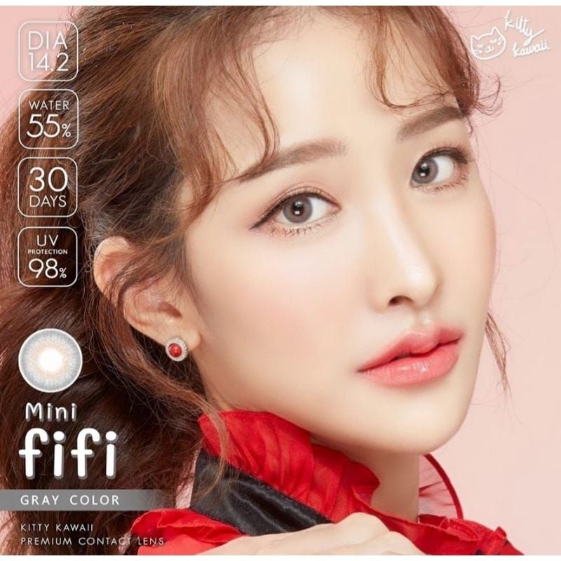 Softlens Mini Fifi By Kitty Kawaii Gray / Brown (Normal & Minus)