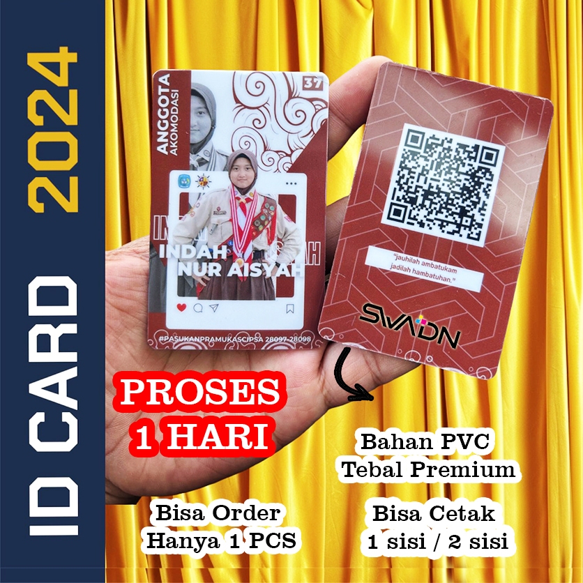 

( GRATIS DESAIN ) CETAK ID CARD PVC / KARTU NAMA / KARTU PELAJAR / KARTU ID CARD KARYAWAN