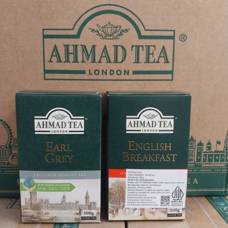 

Ahmad Tea London Black Tea Earl Grey 100gr / Teh Hitam Import London Earl Grey berperisa Bergamot