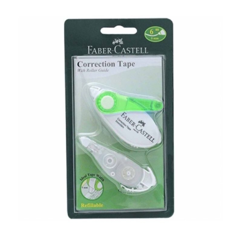(1 set) Corection tape/tip ex roll fabercastell/tip ex fabercastell/corection tape fabercastell+refi