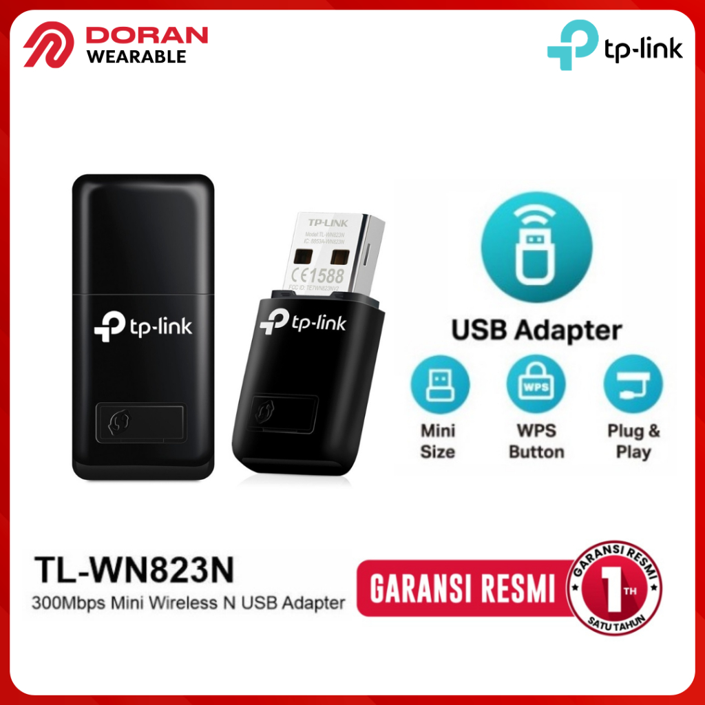 TP-Link TPLink TP Link TL-WN823N WN823N 300Mbps Mini Wireless N USB Adapter | Garansi 1 Tahun