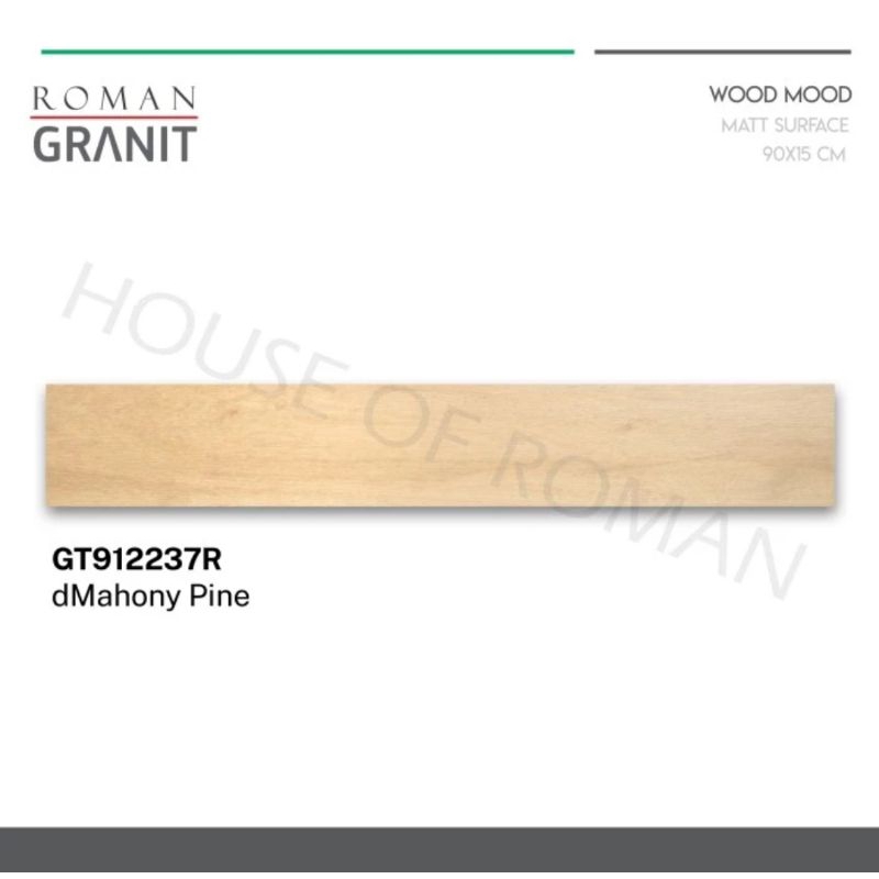 RomanGranit Wood Mood GT912237R - dMahony Pine 90x15 / granit kayu / lantai kayu  granit / keramik k