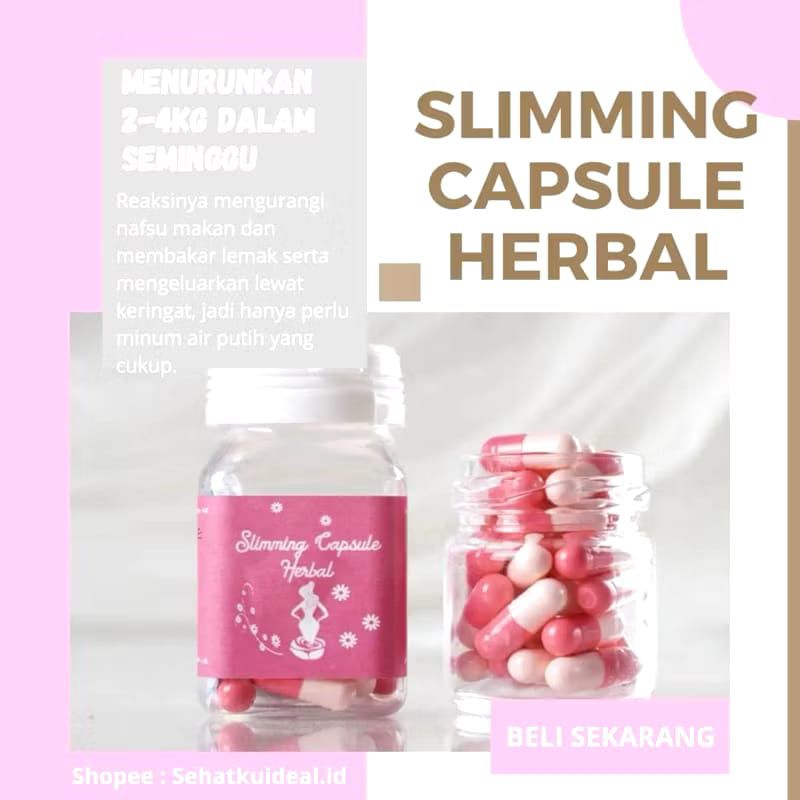 [BIG PROMO] 30 kapsul SLIMMING CAPSULE HERBAL SCH pink pelangsing  badan ampuh